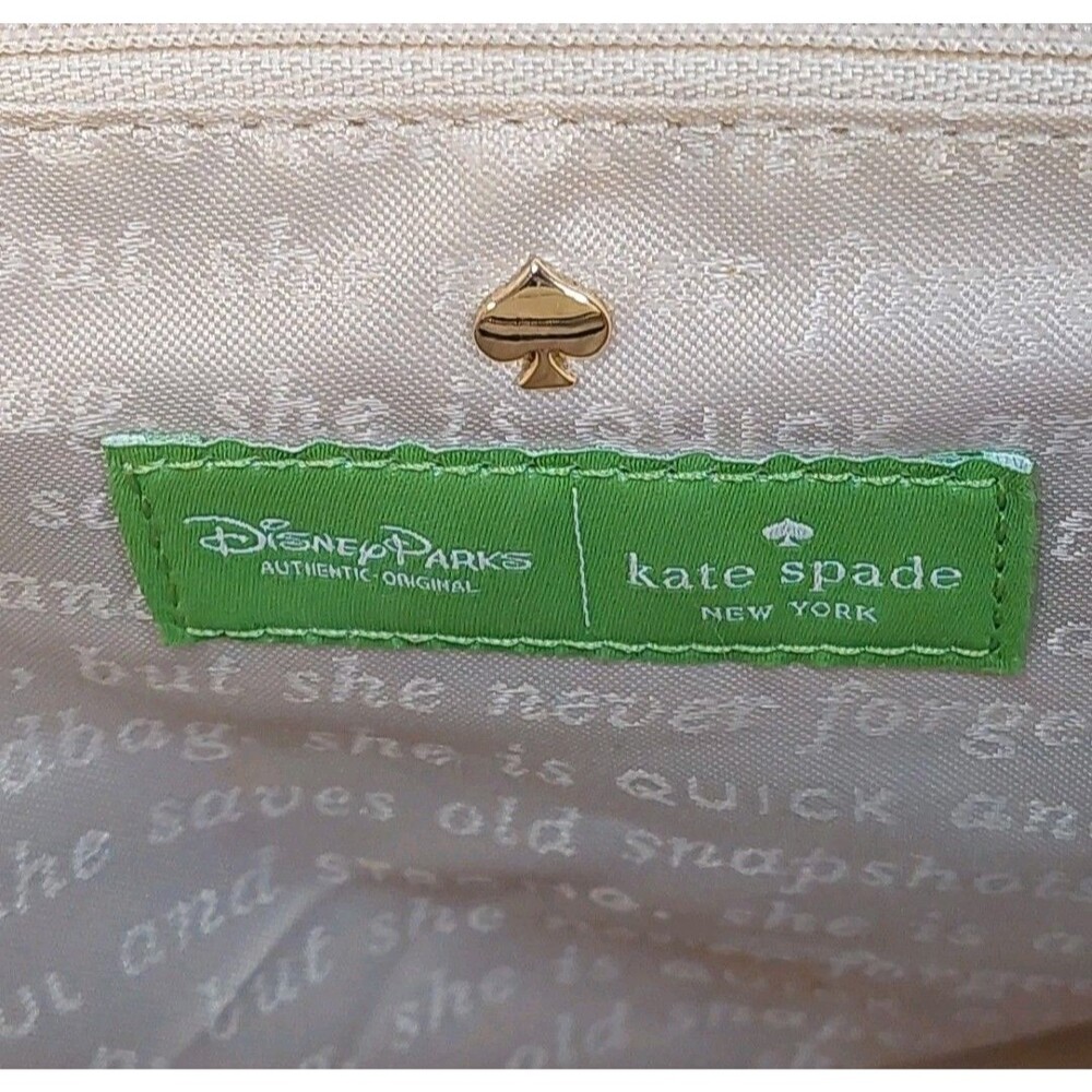 Kate Spade Disney Fairytale Fashionable Canvas Tote Bag Silver Glitter Black - Picture 5 of 16